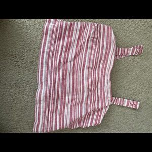 BP. Red Striped Crop Top